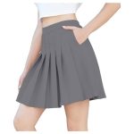 saia cinza plissada