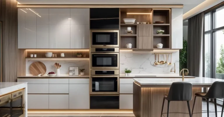 Armário de Cozinha com Espaço para Microondas e Forno